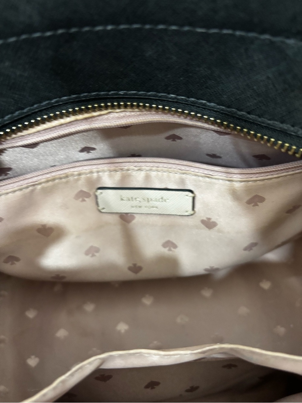 kate spade Two-Tone Satchel in White, Black and Taupe - Picture 9 of 14